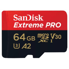SANDISK Extreme PRO microSDXC 64GB UHS-I 4K UHD (SDSQXCU-064G-GN6MA) spominska kartica