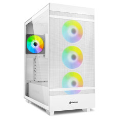 SHARKOON REBEL C50 RGB midiATX okno belo ohišje