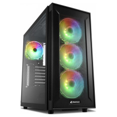SHARKOON TG6M RGB ATX gaming okno črno ohišje