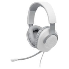 Slušalke žične JBL naglavne z mikrofonom 1x3,5mm Quantum 100 bele (JBLQUANTUM100WHT) 