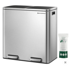 SONGMICS koš za ločevanje odpadkov 2x30L, LTB60NL