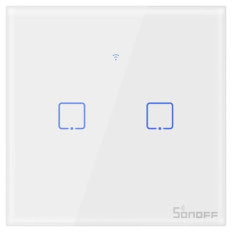 SONOFF pametno stensko stikalo Wi-Fi + RF433 dvojno T1EU2C-TX