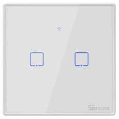 SONOFF pametno stensko stikalo Wi-Fi + RF433 dvojno T2EU2C-TX