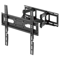 Stenski TV nosilec roka 32''-70'' MANHATTAN, 40kg, dvojna roka, naklon -15° do +5°, črne barve