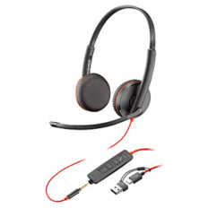 Stereo naglavne slušalke Poly Blackwire 3225 USB-C