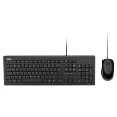 Tipkovnica z miško ASUS U2000 Wired Keyboard and Mouse Set, žični komplet, črn s Copilot tipko