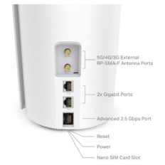 TP-Link Deco X50-5G (1 pack) Mesh AX3000 Wi-Fi 6, 2.5 Gbps port, LTE/5G, SIM