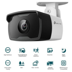 TP-LINK VIGI 3MP zunanja IR Bullet 6mm mrežna kamera (do 2304 × 1296 H.265+ 25fps)