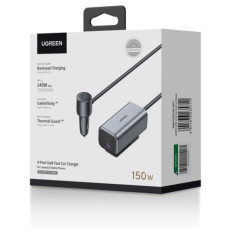 Ugreen 150W avto polnilec s 4 priključki