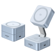 Ugreen 2-in-1 magnetni brezžični polnilnik Qi2 25W