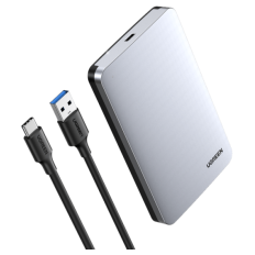 Ugreen 2.5 SATA ohišje za disk srebrn + USB-C-USB-A kabel - box