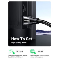 Ugreen 8K HDMI kabel 2.1 8K@60Hz 4K@120Hz, 1M - box