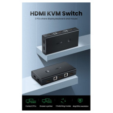 Ugreen HDMI 2x1 KVM Stikalo - box