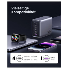 Ugreen Nexode 300W GaN II 5-portni USB polnilec - box