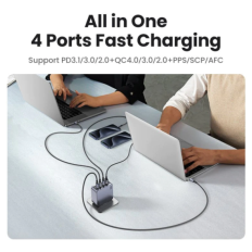 Ugreen Nexode Pro 160W 4-Portni GaN USB polnilec s priloženim 1,5M 240W USB-C polnilnim kablom