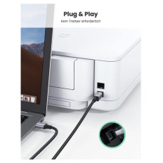 Ugreen tiskalniški kabel USB 2.0 tipa B USB kabel USB A v USB B združljiv s HP, Canon, Epson, Lexma