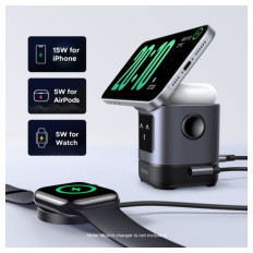 Ugreen Uno 2-in-1 magnetni brezžični polnilnik 15W