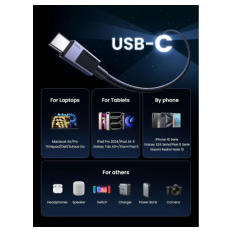 Ugreen USB-C na USB-C polnilni kabel 240W, 1M