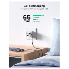 Ugreen USB v USB C 90-stopinjski kabel za hitro polnjenje 2M