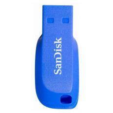 USB DISK SANDISK 64GB CRUZER BLADE MODRA, 2.0, moder, brez pokrovčka