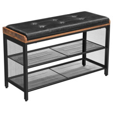 VASAGLE EKHO klop za čevlje, umetno usnje 90 kg nosilnosti 80 x 30 x 48 cm