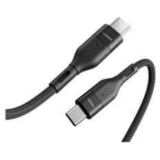 VEGER CC01 pleteni kabel USB-C na USB-C, 60W, 1,2 m, črn