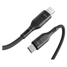 VEGER CL01 pleteni kabel USB-C na Lightning, 1,2m, črn