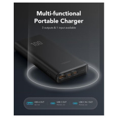 VEGER T100 PowerBank 20.000 mAh T100, črn