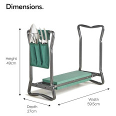 VonHaus 2v1 klečalnik in pručka za sedenje & set orodja