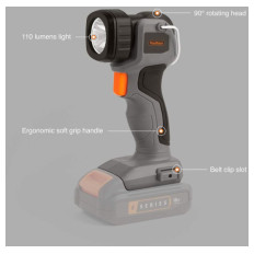 VonHaus E-Series akumulatorska LED delovna svetilka