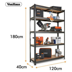 VonHaus Extra Wide 1.8m 5 polični regal