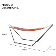 VonHaus viseča mreža z okvirjem oranžna