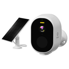 WOOX R4252 Smart WiFi FHD 1080p zunanja brezžična baterijska solarni panel bela nadzorna kamera